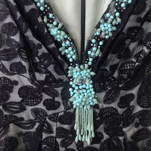 SOLD - NANETTE LEPORE Lace Beaded Dress - Picture 3 of 8